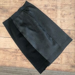 Black textured pencil skirt | vegan leather